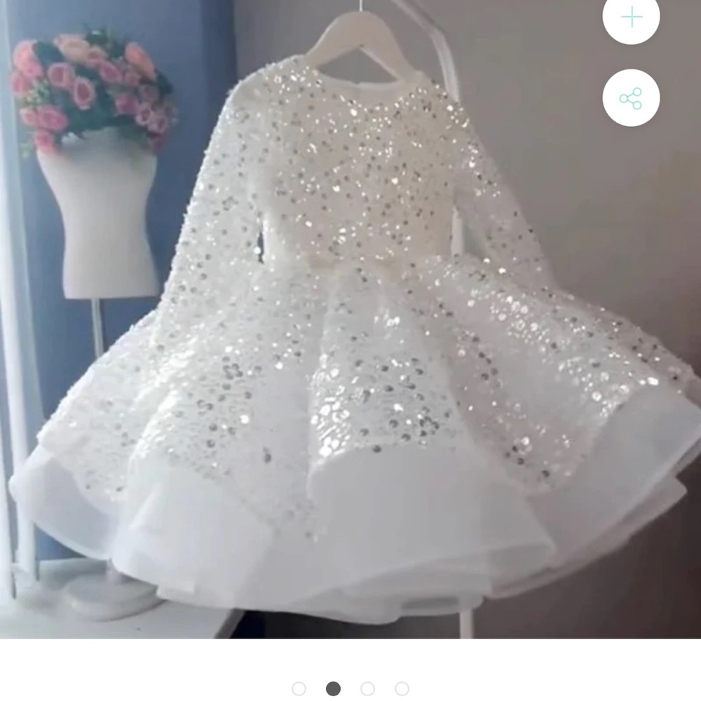 Sparkling White Sequin Dress